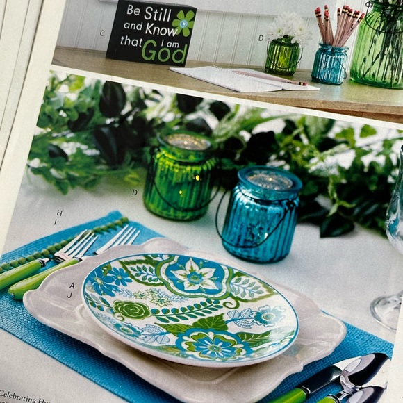 Celebrating Home woven paper and wood beads kitchen placemats - Picture 3 of 13